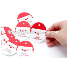 Hot selling punch hole christmas shaped gift tags for gift packaging